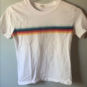 Brandy Melville rainbow striped tee